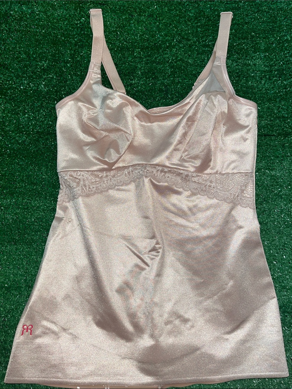 RUBY RIBBON Lace Cami 3024 Tan Shapewear Wireless SIZE 34 EXCELLENT CONDITION